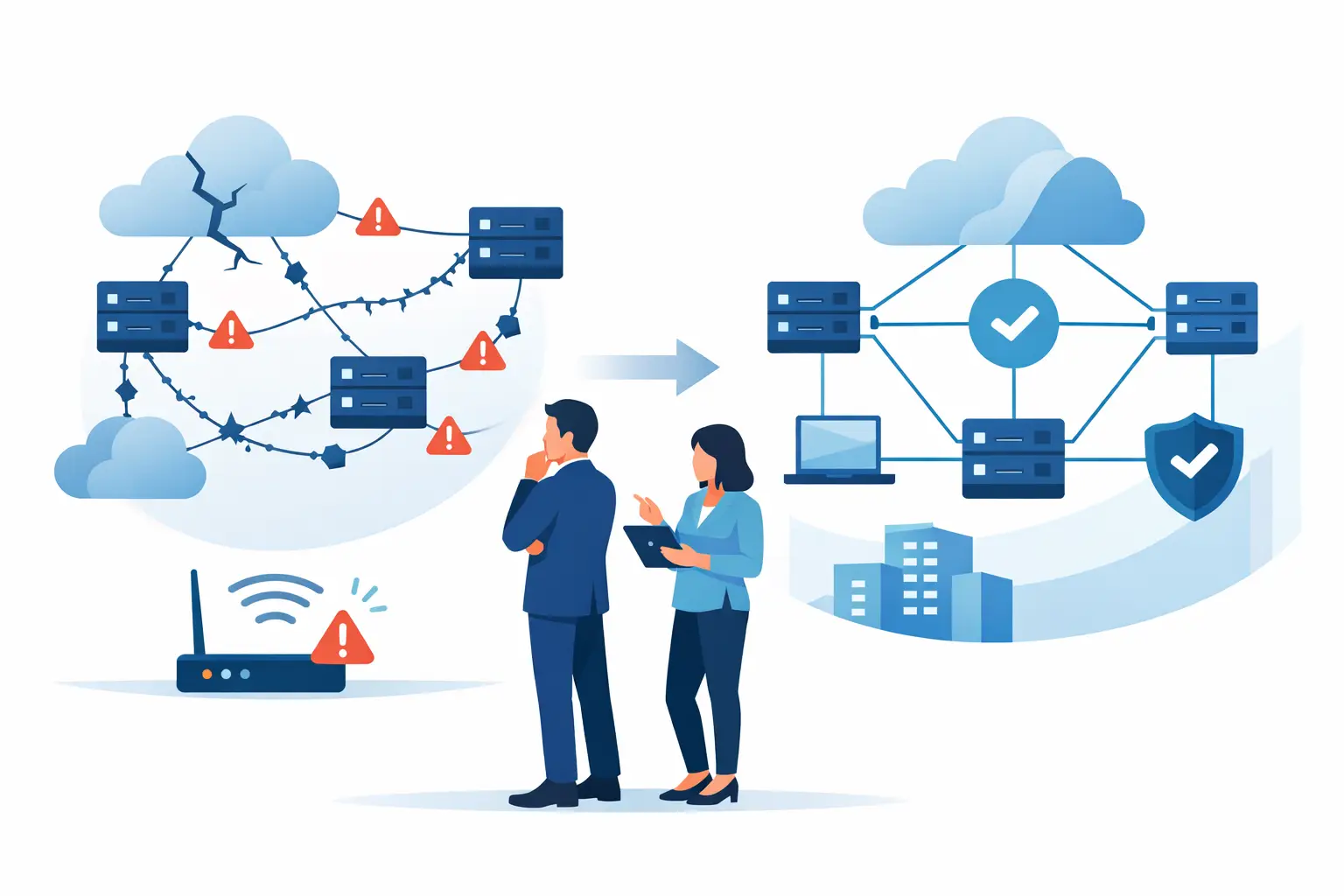 Cómo mejorar una red empresarial inestable