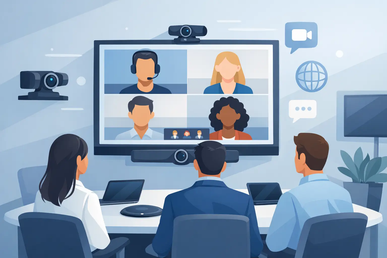 Instalación de videoconferencia para salas