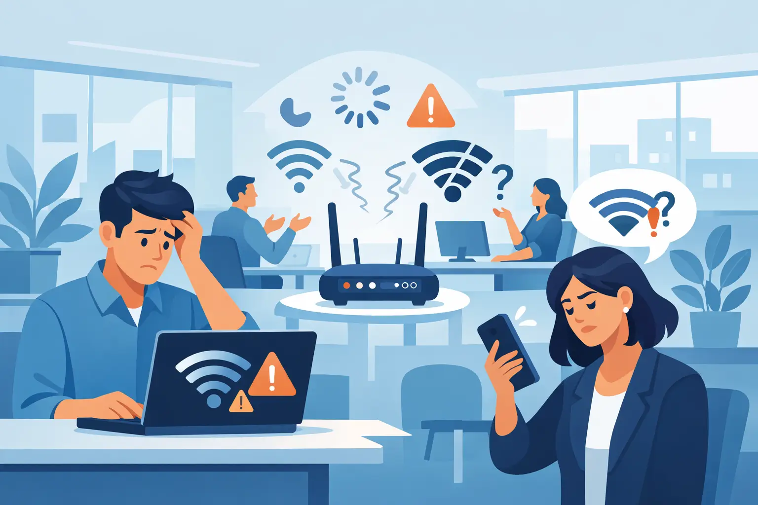 Por qué falla el WiFi en oficinas