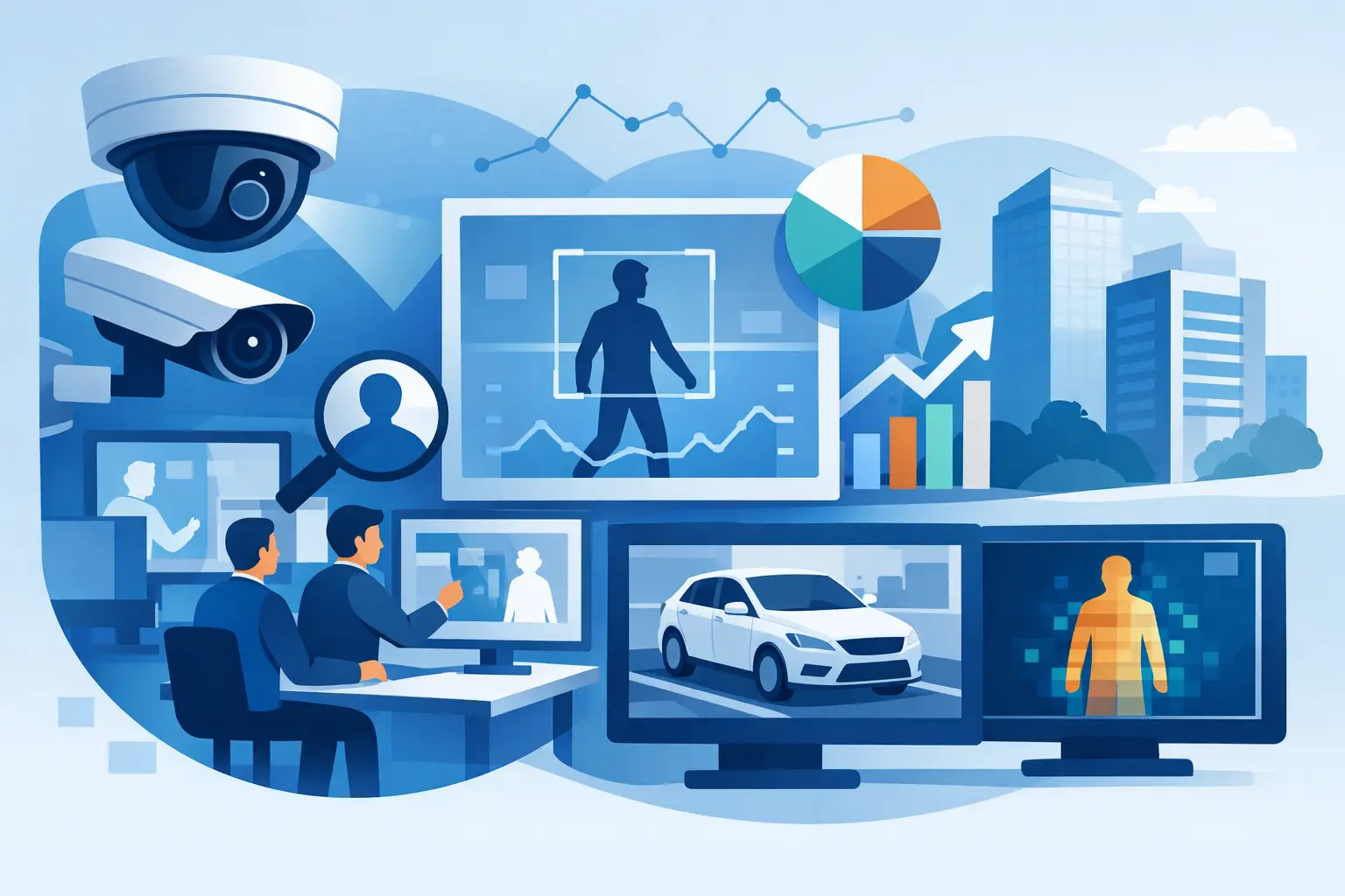Videovigilancia empresarial con analíticos